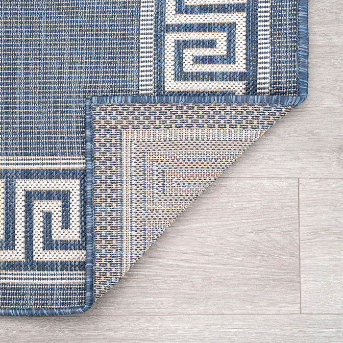 Beachcrest Home Drusilla Flatweave Blue Indoor/Outdoor Rug & Reviews